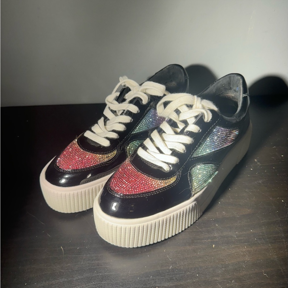 Mix No. 6 Women Emmalyn Black Platform Sneakers Size 7M